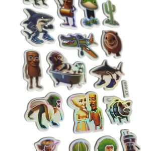 STICKERS BRAIN ROT 3D X12 PLANCHAS