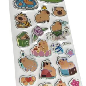 STICKERS CAPYBARA 3D X12 PLANCHAS