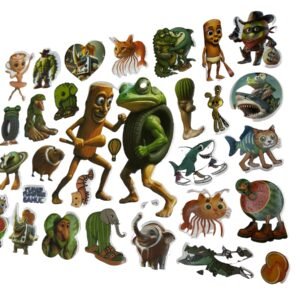 STICKERS BRAIN ROT 3D X20 PLANCHAS