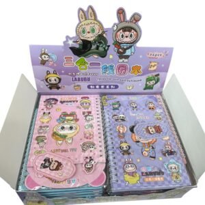 LIBRETA ESPIRALADA CON STICKERS LABUBU X24U.
